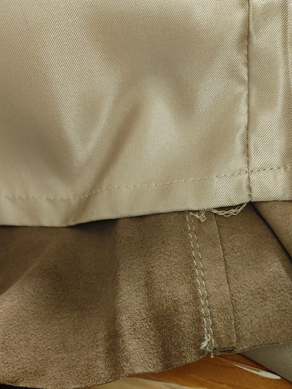 Iris & Ink Taupe Lamb Leather A-Line Skirt Size 6 - Picture 10 of 16